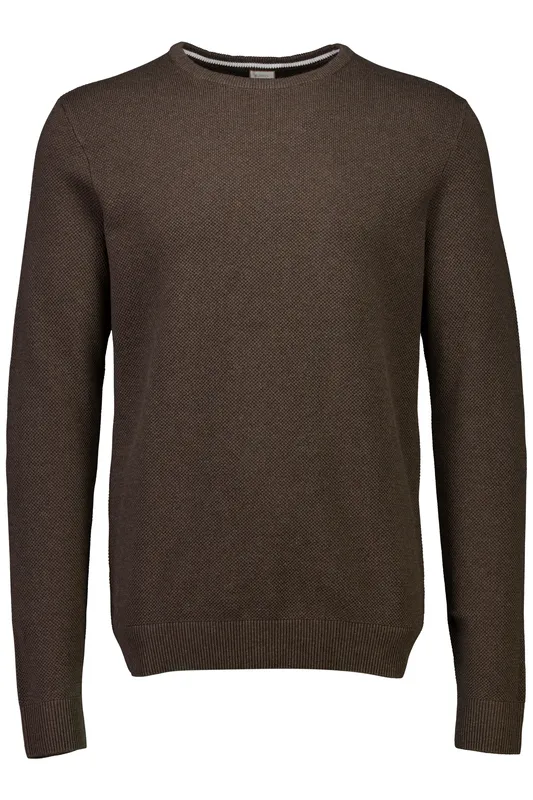 Stickad Tröja - Dk Brown Mel