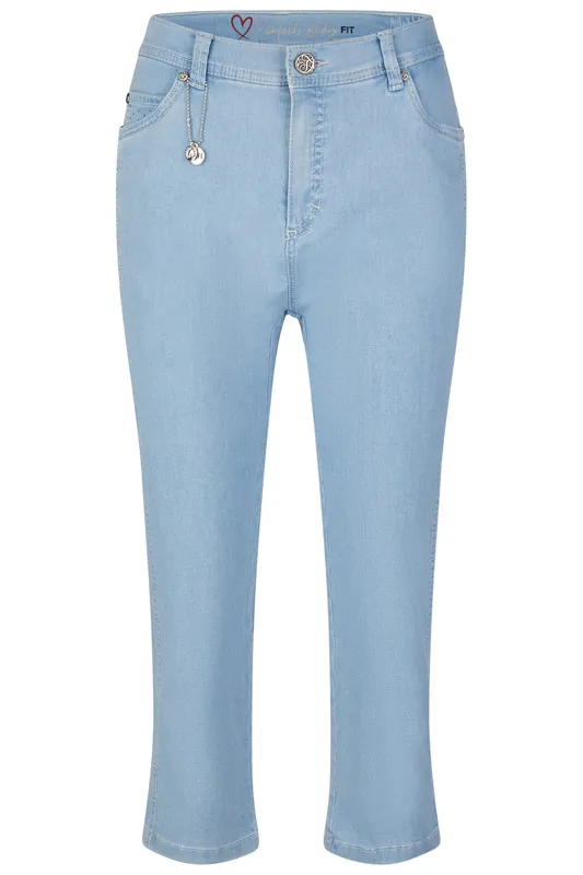 Stretchiga Caprijeans - Bleached