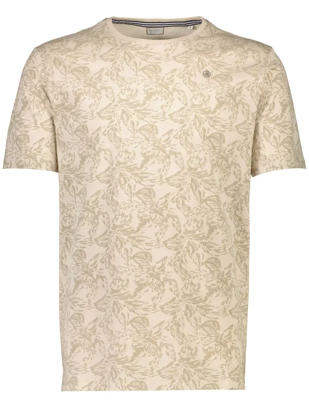 Mönstrad T-shirt - Lt Sand