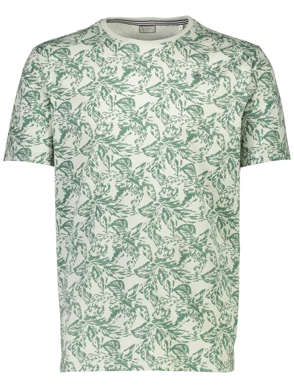 Mönstrad T-shirt - Faded Green