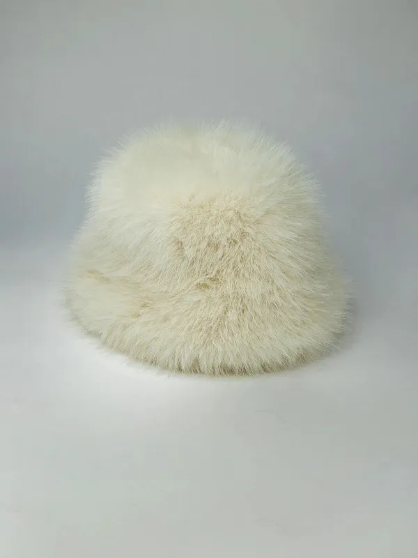Mössa Pälsimitation  - White
