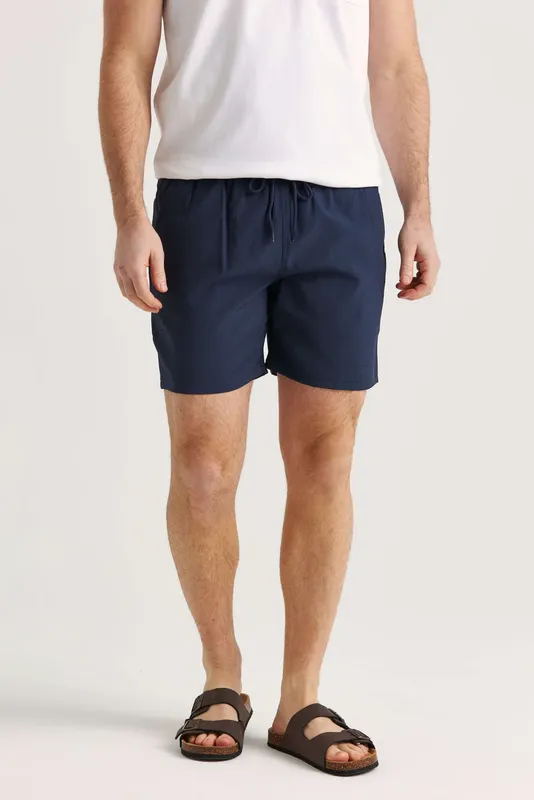 Seersucker Badshorts - Navy