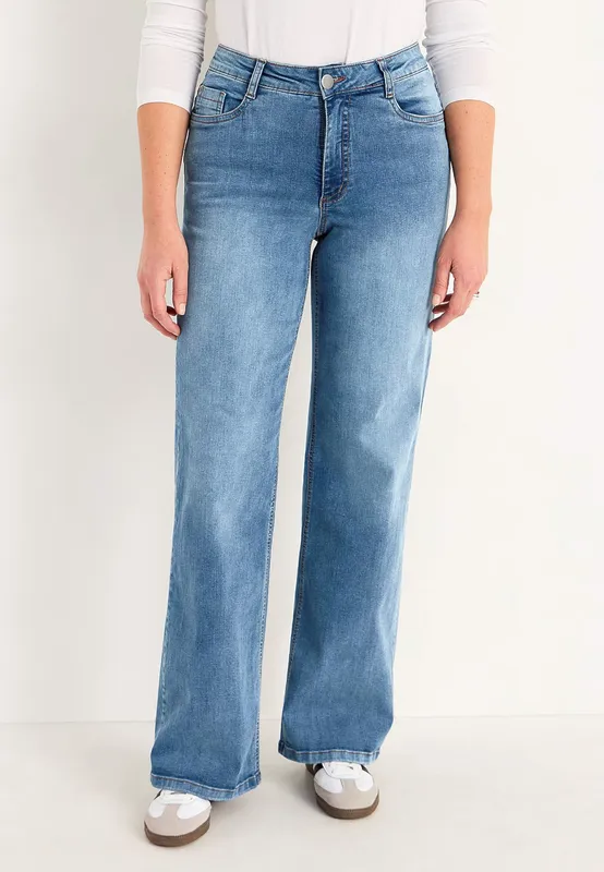  Jeans Med Rak Passform - Light Blue/Denim