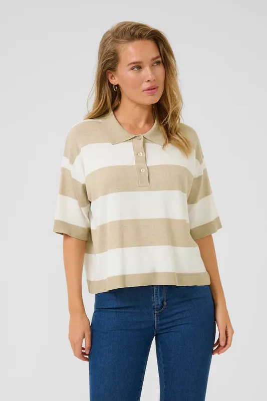 KAlizza Polotröja - Feather Gray M./Chalk Stripe