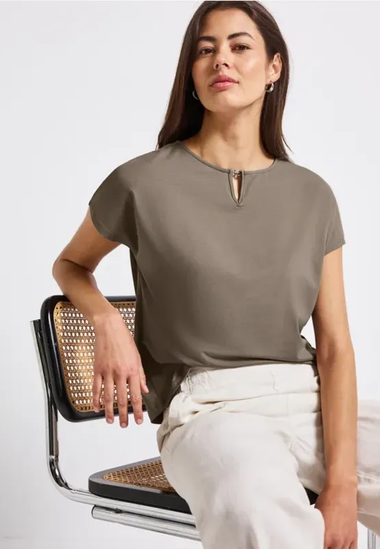 Enfärgad Topp - Dark Tumbled Beige            