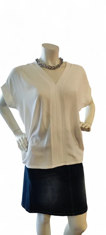 Kortärmad Blus - White