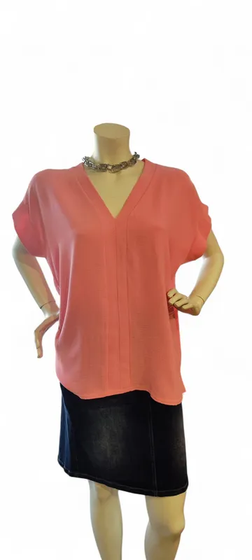 Kortärmad Blus - Summer Pink