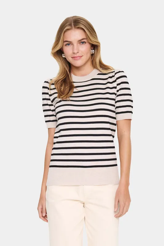 MilaSZ Tröja - Gray Morn Mila Stripe