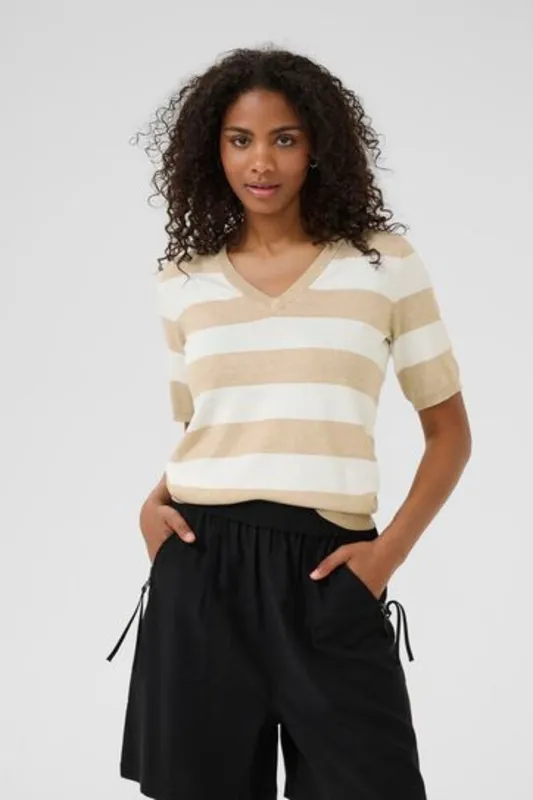 Kalizza Tröja - Feather Gray/Chalk Wide Stripe