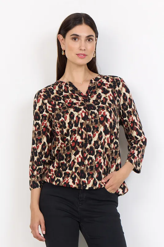 Sc-felicity Aop 516 Blus - Mineral Red Combi