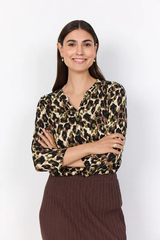 Sc-felicity Aop 516 Blus - Misty Olive Combi