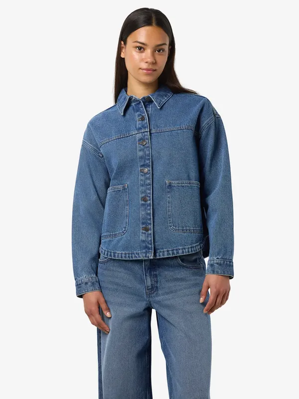Jeansjacka Oversize - Medium Blue Denim