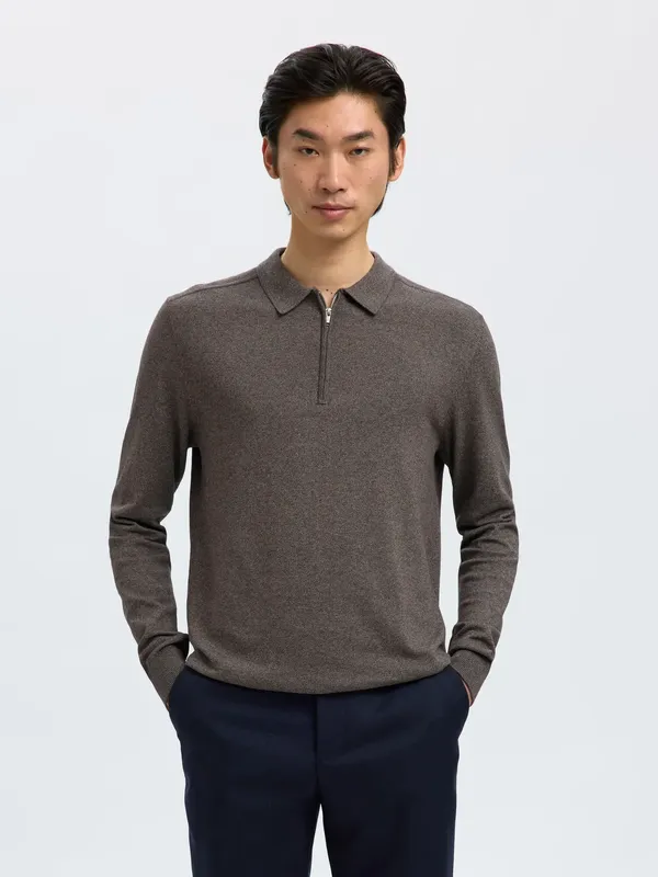 Half Zip Polo - Morel