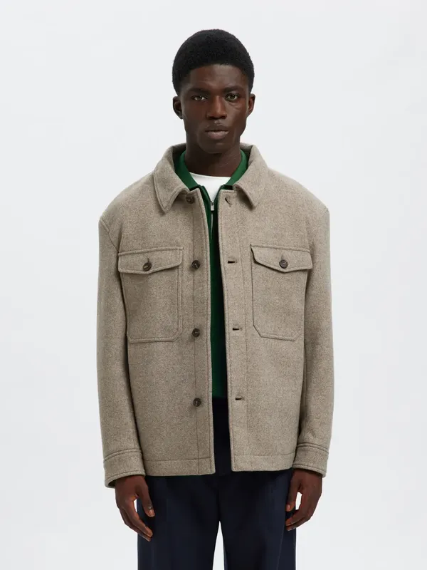 Jacka Ullblandning - Deep Taupe