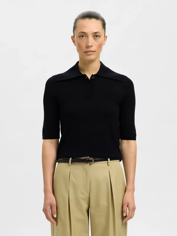 Topp i Merinoull - Black