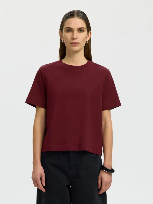 Boxy T-shirt - Tawny Port