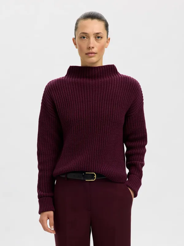 Stickad Tröja - Fig/Purple