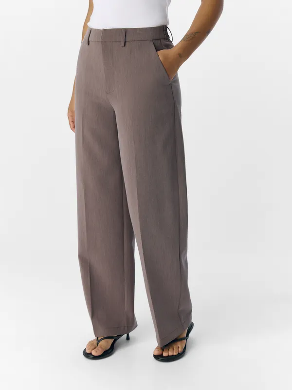 Sigrid Hw Casual Pants - Seal Brown