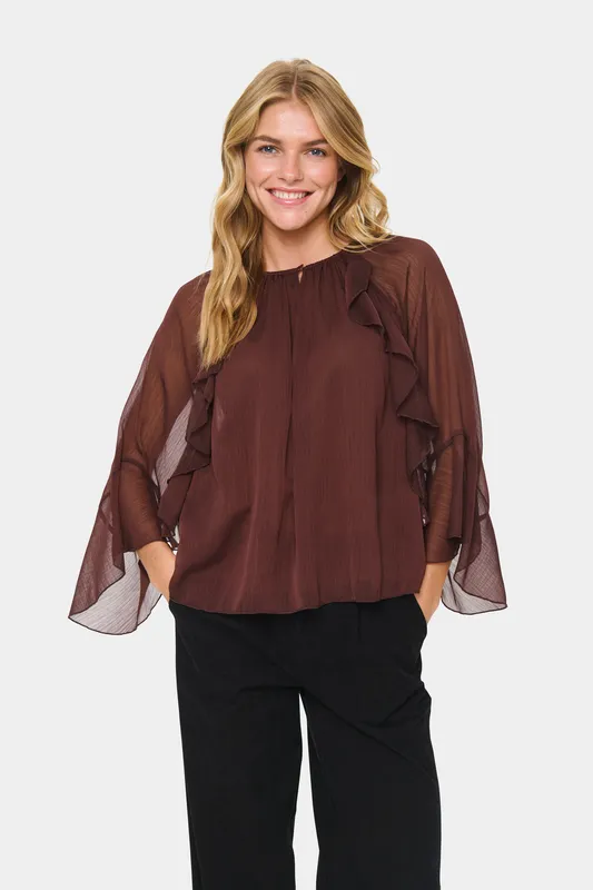 Blus Med Volang - Fudge