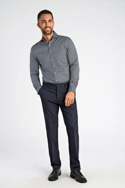 Business Casual Skjorta - Dk Blue