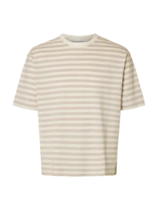 Randig T-shirt - Oatmeal