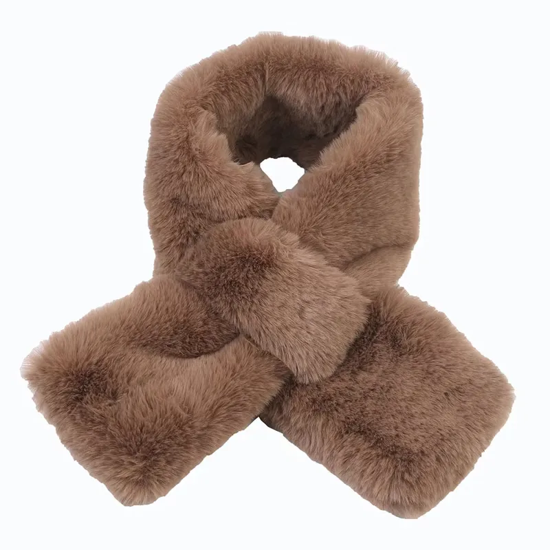 Halsduk Fuskpälsimitation - Beige