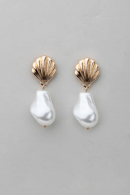 Örhänge Snäcka Pearl - Gold