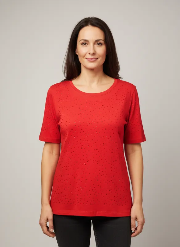 Topp Med Strasspärlor - Red