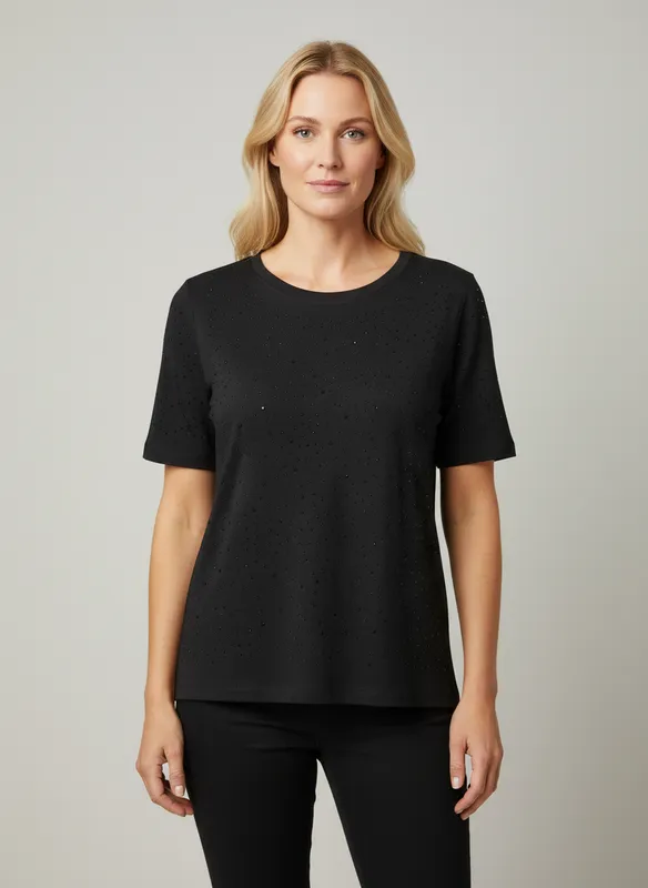 Topp Med Strasspärlor - Black 