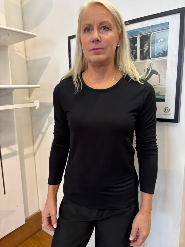 Långärmad Bas Topp - Black 