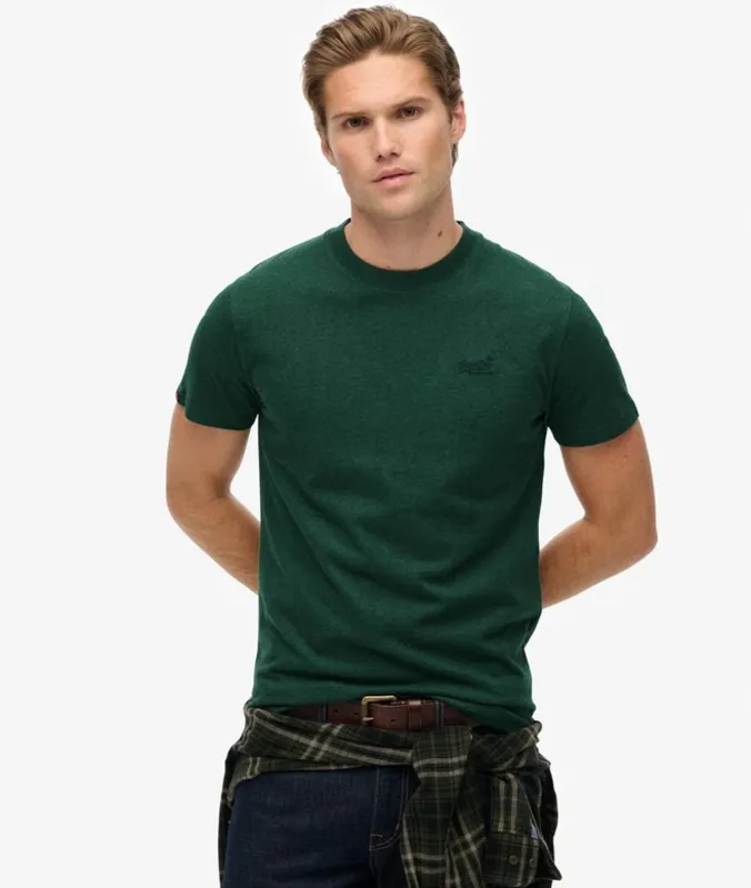 Essential Logo T-Shirt - Pitch Green Marl