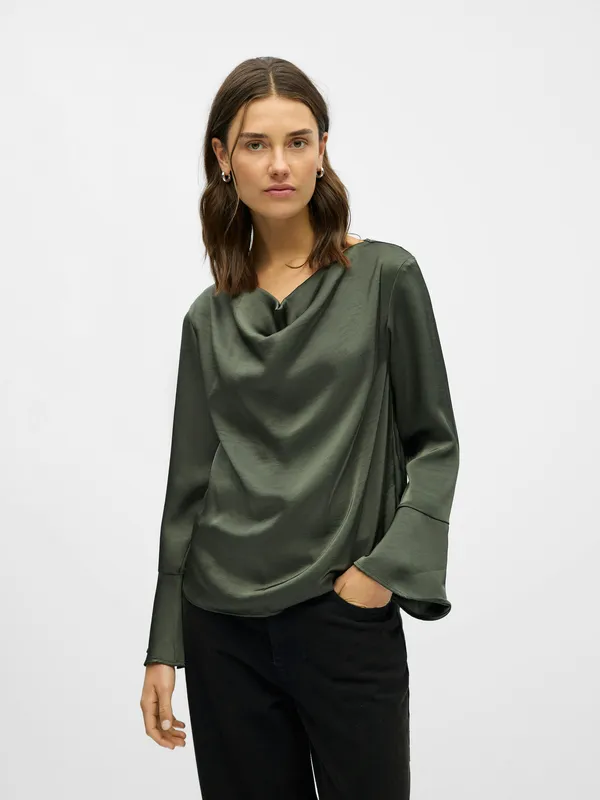 Chilli L/S Re Waterfall Top - Kambaba