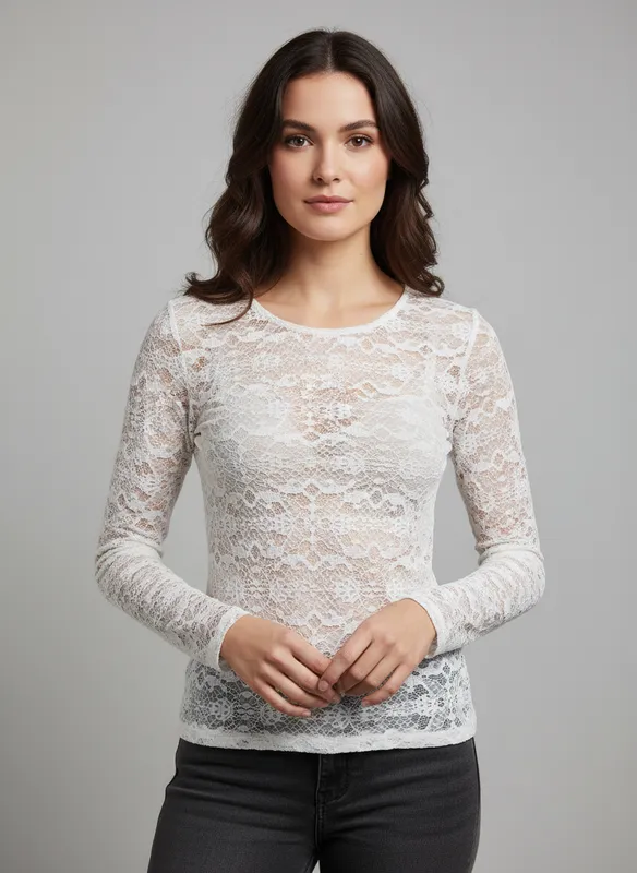 Långärmad Spetstopp - Snow White