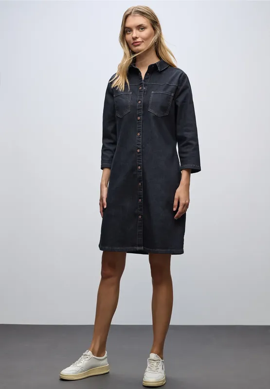 Skjortklänning Denim - Rinse Blue Washed             