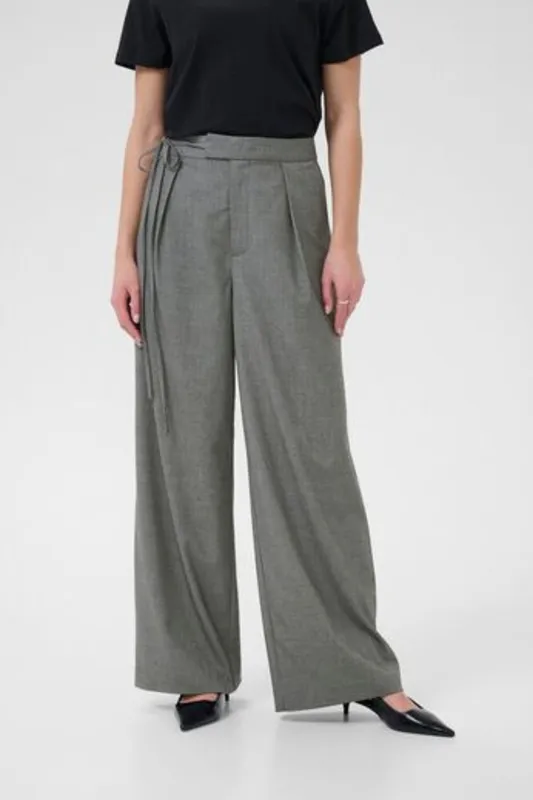 Kostymbyxa Med Knytband - Grey Melange / Chalk Stripe