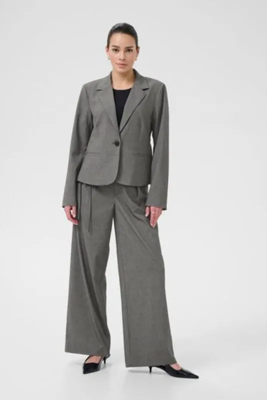Kavaj - Grey Melange / Chalk Stripe