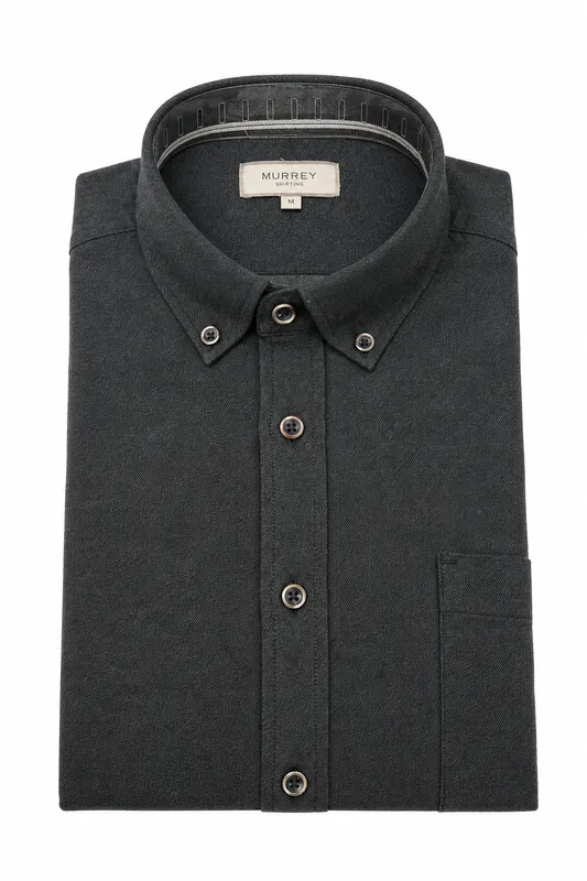 Melange Brushed Shirt - Deep Army Mel