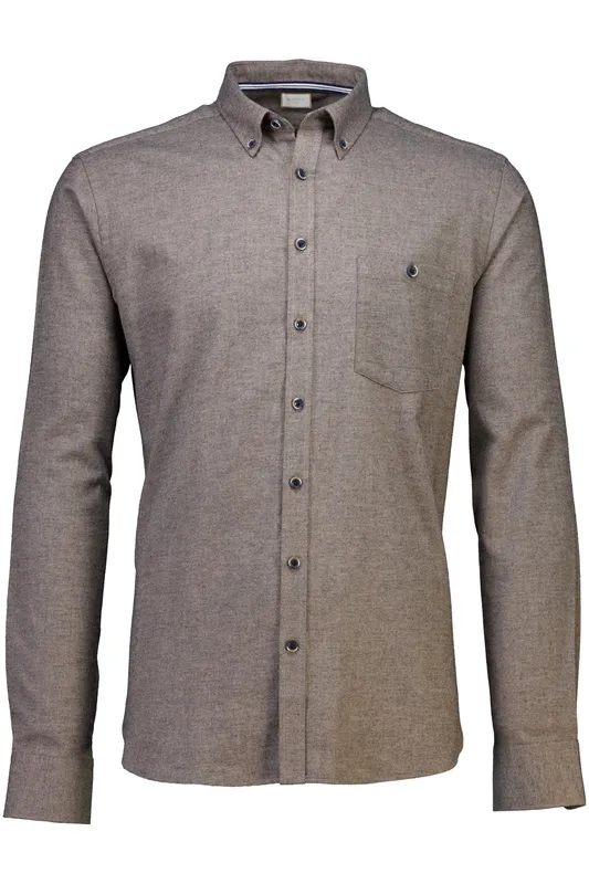 Skjorta - Mid Brown Mel