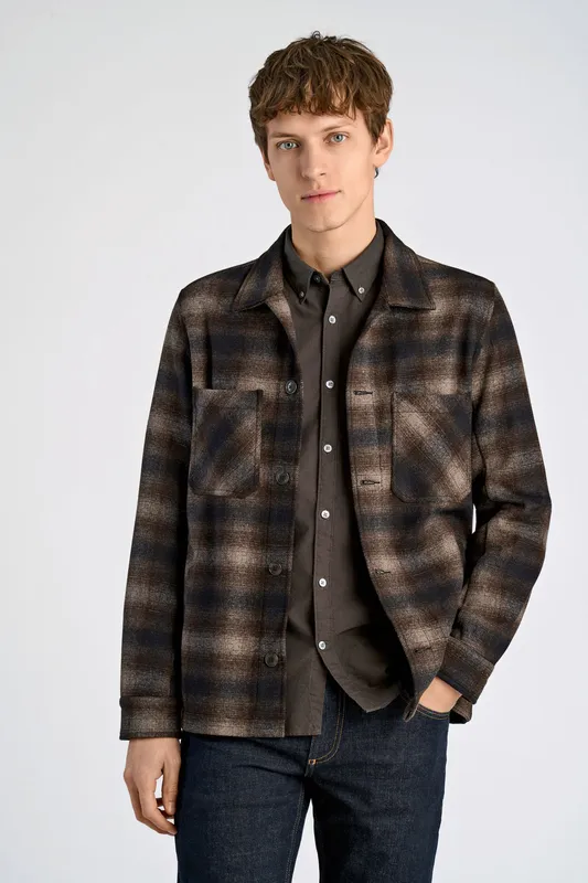 Overshirt Ullblandning - Dk Brown