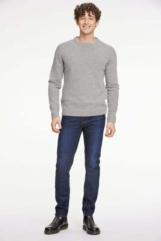 Tröja Lammull - Mid Grey Mel