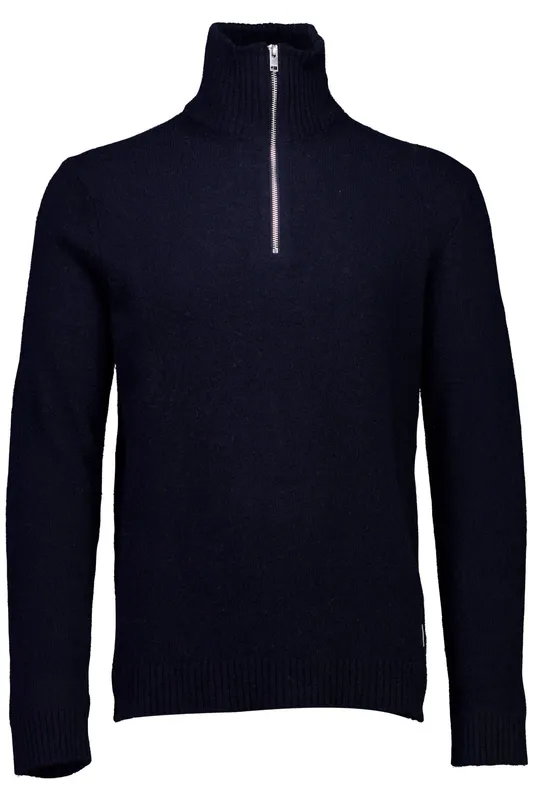 Lammullströja Half Zip - Navy