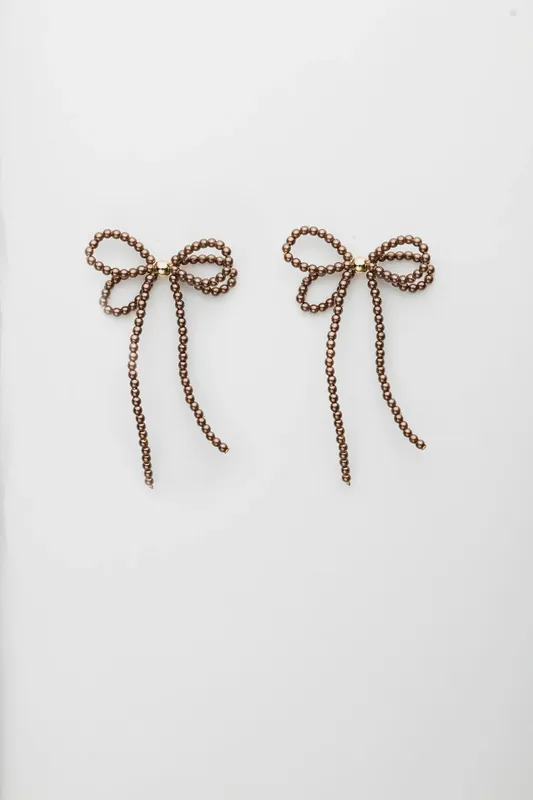 Örhänge Rosett - Brown