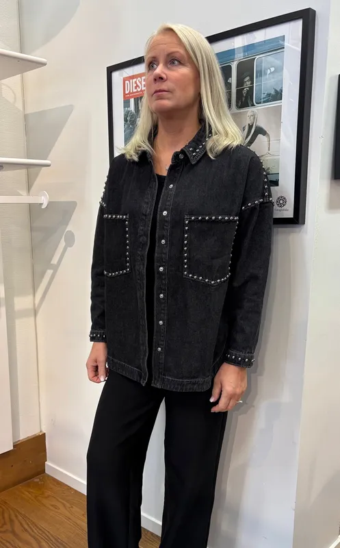 Jeansjacka Oversize - Black