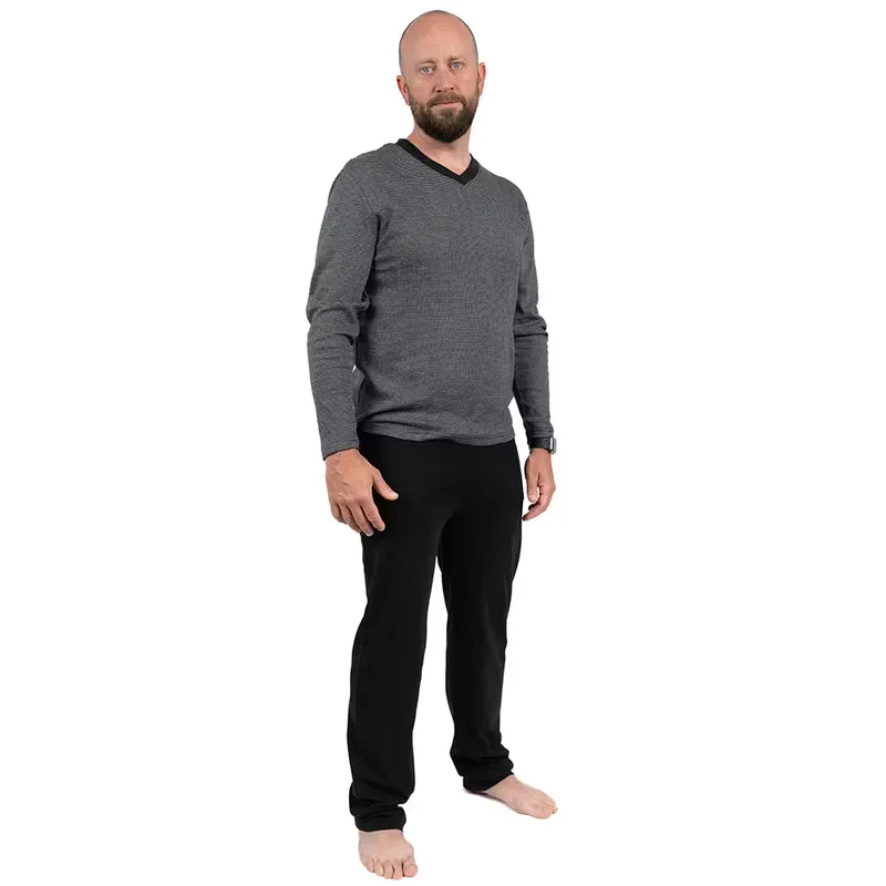 Pyjamas Lång Ärm - Black