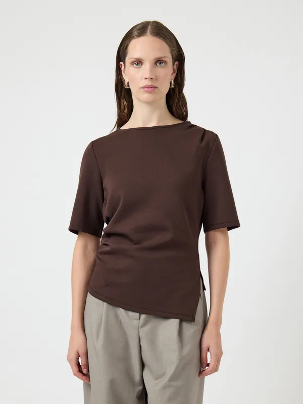 Yaspina 2/4 Tee S - Chocolate Brown
