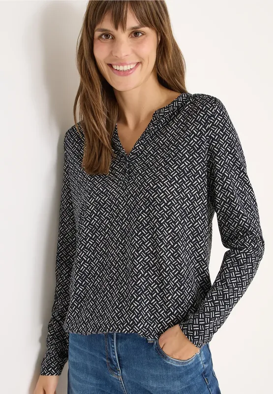 Mönstrad Topp - Light Greige                  