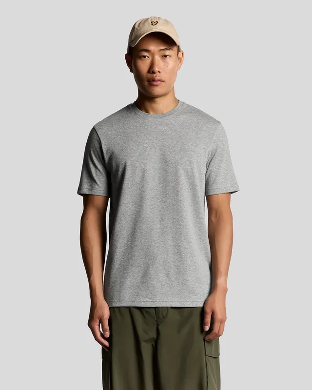 Chest Logo Interlock T-shirt - Mid Grey Marl (t28)