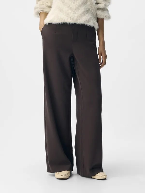 Lisa Wide Pants - Seal Brown
