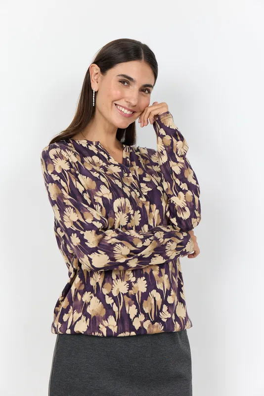 Mönstrad Topp - Plum Perfect Combi