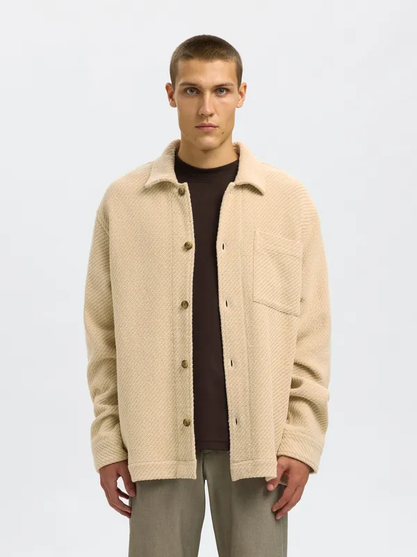 Overshirt Strukturmönstrad - Egret Structured